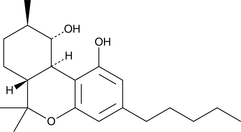 10-OH-HHC Hydroxy-hexahydrocannabinol molecule